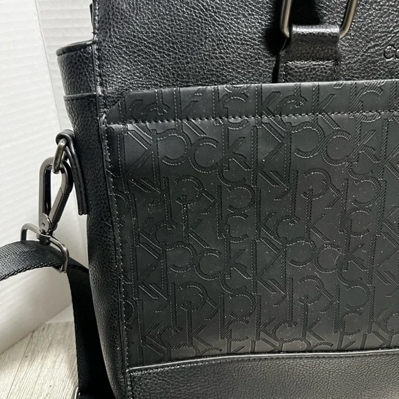 Calvin Klein tote crossbody bag iPad bag EUC Black - Picture 3 of 12